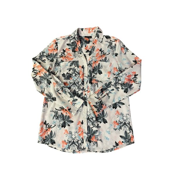 Talbots Nantucket Blouse Womens SP Petites Used Floral - Picture 14 of 16